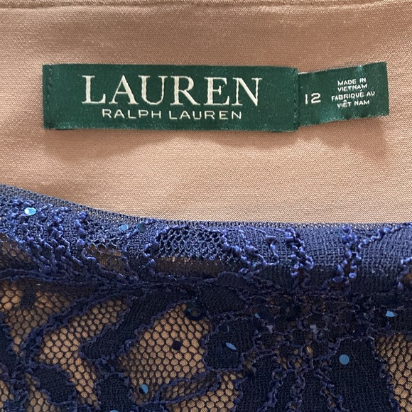 Lauren Ralph Lauren size 12 navy blue dress - Picture 3 of 3